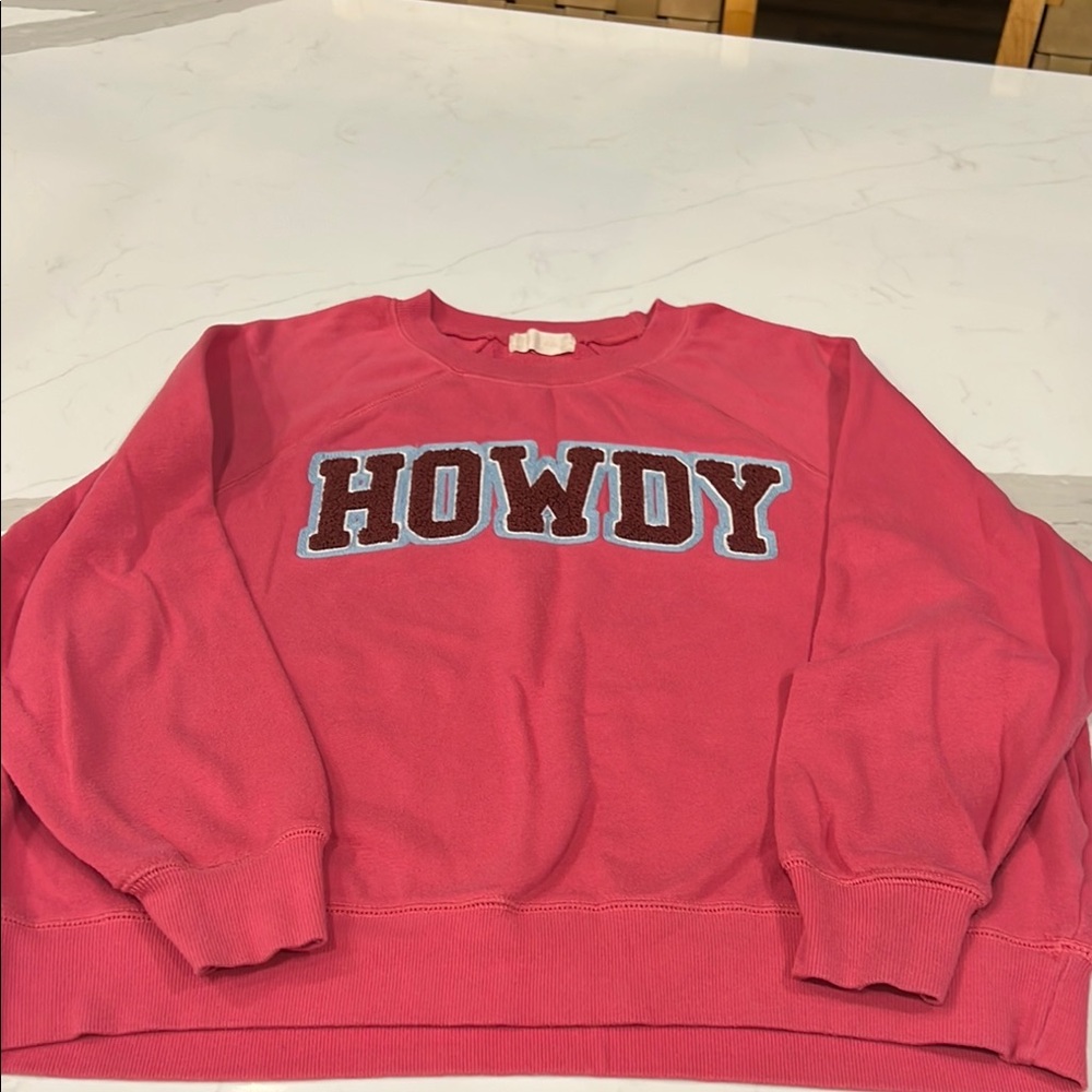 Pink 'Howdy' Sweatshirt